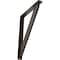 Ekena Millwork Traditional Wrought Iron Bracket, (Single center brace), Antiqued Bronze 1 1/2"W x 7 1/2"D x 10"H BKTM01X07X10STRABZ - alternate 1